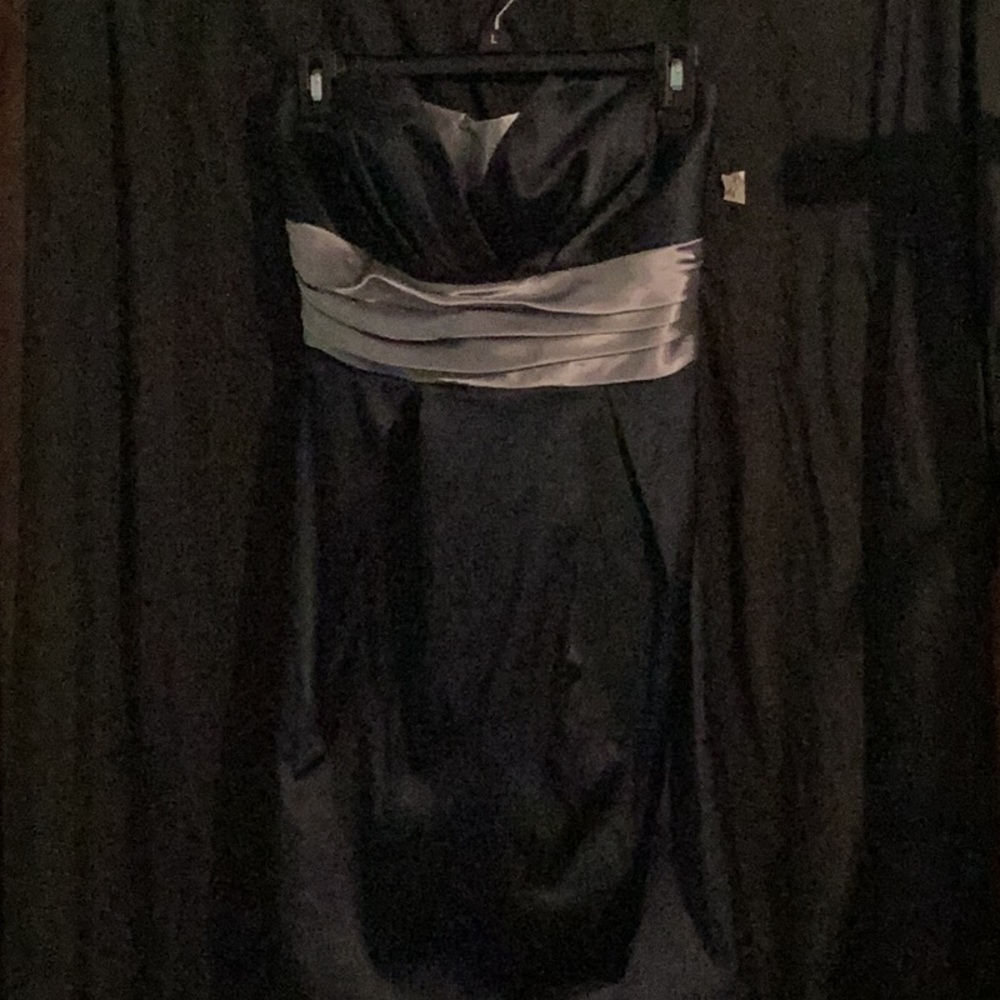 NWT strapless blue and silver dress size 7